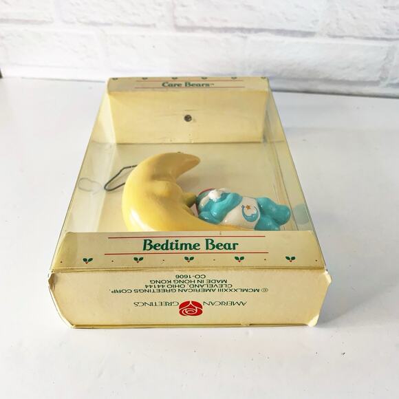 Vintage Care Bears Bedtime Bear Sleeping On Moon Christmas Ornament 1993 AG - Picture 9 of 9